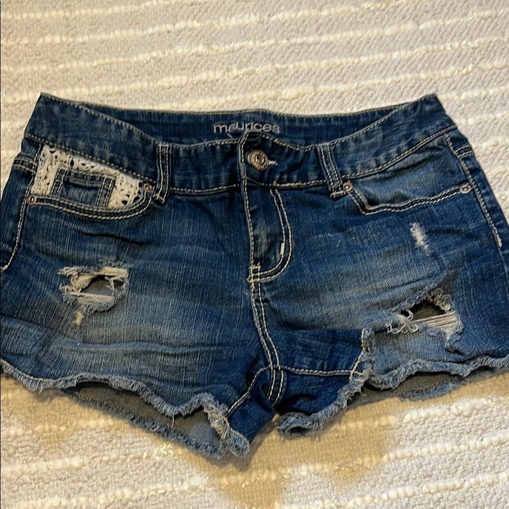 Maurices Distressed Denim Shorts